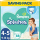 Pampers Baby Nappies Size 4 (9-15 kg / 20-33 lbs), Splashers Swim Pants, 88 Nappies, SAVING PACK, Do Not Swell In Water