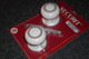 CERMC DR KNOB WHT/GLD 60MM S3281