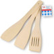 Set of 3 Solid Beech Wooden Spatulas by Tala