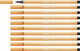 Premium Fibre-Tip Pen - STABILO Pen 68 - Pack of 10 - Neon Orange