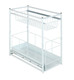 Wenko Sliding Shelves, Attach to Cupboard Floor, 2 Shelves - White Coated Metal
