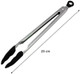 Tala Stainless Steel Serving Tongs with Silicone Head, The Perfect tool for BBQ's, Black, 30cm