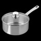 Tala Performance Stainless Steel Cookware 20cm Saucepan with Glass lid. Made in Portugal, with Guarantee, Suitable for All hob Types Including Induction (10A14339)