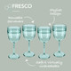 Tower Coast & Country CC855005 Fresco Reusable Plastic Wine Glass Set, 4pc, Turquoise, Acrylic, 400 milliliters