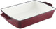 Barbary & Oak BO800258RED Cast Iron Rectangular Roaster with Durable Enamel Interior, 39cm, Bordeaux Red