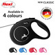 Flexi New Classic Cord Black Medium 5m Retractable Dog Leash/Lead for dogs up to 20kgs/44lbs