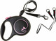Flexi Black Design Cord Pink Medium 5m Retractable Dog Leash/Lead for dogs up to 20kgs/44lbs