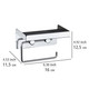 WENKO Toilet roll Holder 2in1, Stainless steel, Silver Shiny, 11.5 x 16 x 12.5 cm