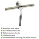 Wenko Power-Loc Bath and Shower Squeegee Bovino-Fixing Without Drilling, Stainless steel, Silver Shiny, 17 x 24.5 x 7 cm