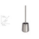 WENKO Solid-Toilet Brush Holder, Closed Shape, Stainless steel, Silver matt, 11 x 11 x 38 cm