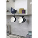WENKO Colgador para tazas Interior armario cocina, Metal chrome plated, High-Gloss Silver