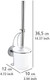 WENKO Vacuum-Loc Wall Toilet Brush Set Milazzo-Fixing Without Drilling, Steel, Silver Shiny, 12 x 10 x 36.5 cm