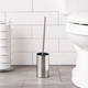 Wenko Turbo-Loc Toilet Brush Set Detroit Stainless Steel, Mount without Drilling