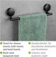 Static-Loc® Plus Bath Towel Rail Pavia Black 40 cm Length