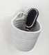 Wenko Soria Modern Storage Basket for Bathrooms, Guest Toilet and Home, White, 12.5 x 12 x 14.5 cm