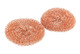 Wenko Cobi Pads Set of 2 Copper Cleaning Sponge, Rose, 9 x 2,2 x 9 cm