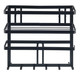 Wenko Gala Multi-Function Kitchen Shelf for Space-Saving Storage of Kitchen Utensils with Kitchen Roll Holder & Railing with 6 Hooks, Powder Coated Flat Steel, 30 x 33 x 9 cm, Black