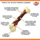 6 x Nylabone Beef Extreme Femur Bone - X-Large, Over 23kg - Tough/Durable Nylon