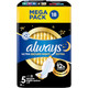 Always Ultra Sanitary Towels Secure Night Extra (Size 5) Wings X18 Pads, Super Absorbent and Ultra Thin, for Menstrual Periods