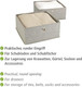 Wenko Balance Drawer Organiser Storage Boxes Set of 2, 13 x 28 cm Taupe