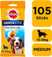 Pedigree DentaStix Daily Dental Chews Medium Dog 10-25kg, 105 Sticks