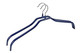 WENKO Slim 41 10321211100 2-Piece Set of Shaping Coat Hangers 41 cm Metal with Non-Slip Coating Metal and Plastic Dark Blue