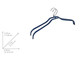 WENKO Slim 41 10321211100 2-Piece Set of Shaping Coat Hangers 41 cm Metal with Non-Slip Coating Metal and Plastic Dark Blue