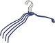 Wenko Shaped Slim Hangers with Non Slip Coating, 42 cm, Dark Blue, Pack of 4