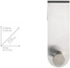 Wenko Shower Hook Celano Matt Metal Stainless Steel 12.5 cm