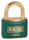 Kasp 124 Brass Padlock - 40 Millimeters - Brass Shackle - Green