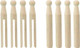 Elliotts Traditional Beechwood Dolly Pegs, 24 Pack, Pefect for Indoor and Outdoor Use, Traditional Style, Ideal for Craft Projects, Beige