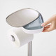 Joseph Joseph Bathroom EasyStore Free Standing Toilet Paper Roll Holder with small storage shelf, Stainless Steel
