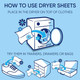 Lenor Tumble Dryer Sheets Spring Awakening 34 Sheets (Pack of 4)