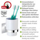 Wenko Turbo-Loc Quadro Chrome Toothbrush Holder, 7 x 10 x 9.5 cm, for Toothbrush and Toothpaste, No Drilling Required