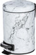 Wenmo Onyx Cosmetic Bathroom Pedal Bin 3 Litre Marble Design 17 x 25 cm