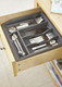 Addis Kitchen Drawer Organiser Cutlery Black Storage Easy To Clean High Gloss