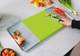 Addis Chop & Swipe Chopping Board with easy pour side trays, Lime & Grey