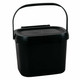 Addis 4.5L Kitchen Compost/Storage Caddy Food Waste Recycling Bin, Handle, Black