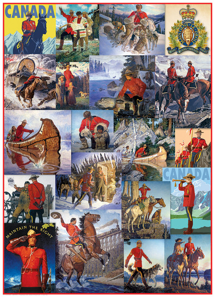 Royal Canadian Mounted Police montage 1000 piece puzzle