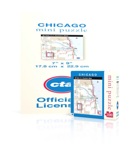 Chicago Transit Map Mini 100 piece puzzle