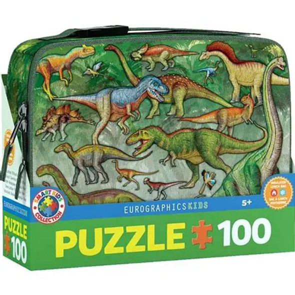 Dinosaurs lunch bag 100 piece puzzle