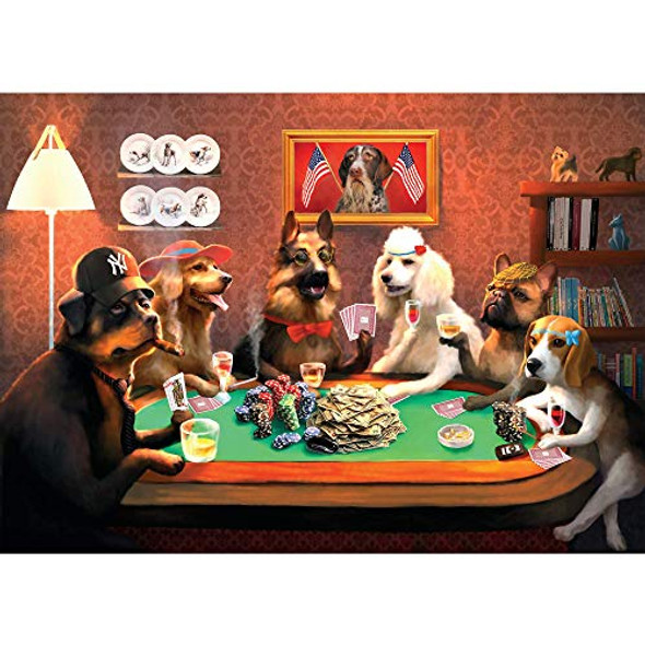 Dogs Playing Poker 1000 piece puzzle