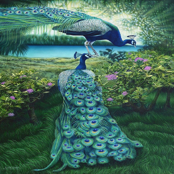 A Pair of Peacocks 500 piece puzzle