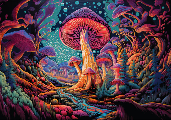 Mystical Mushroom 1000 piece puzzle