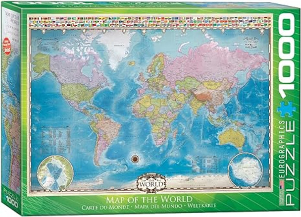 Map of the World 1000-Piece Puzzle
