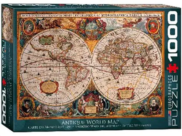 Antique World Map 1000-Piece Puzzle