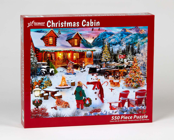 Christmas Cabin 550 piece puzzle