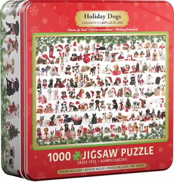 Holiday Dogs Tin  1000-Piece Puzzle