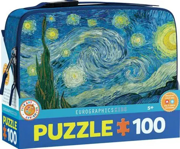 Starry Night by Vincent van Gogh Lunch Bag 100-Piece Puzzle