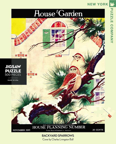 Backyard Sparrows 500 piece puzzle